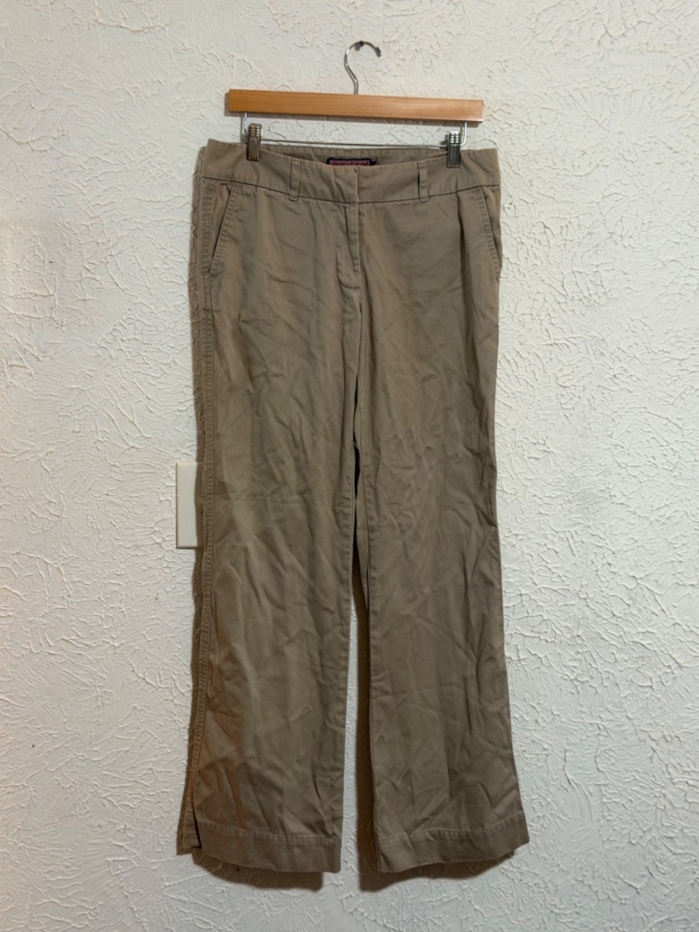 Vineyard Vines Women’s Tan Khaki Straight Leg Pants Size 6 Cotton